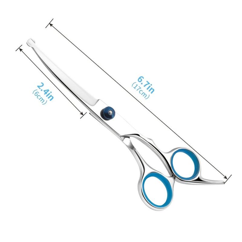 6 Inch Up Curved Pet Grooming Scissors with Round Head