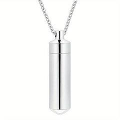 Cylinder Cremation Necklace for Ashes Keepsake Pendant Urn Jewelry