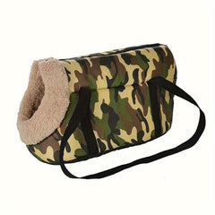 Winter Pet Outdoor Travel Shoulder Bag For Small And Medium Dogs Warm Fleece