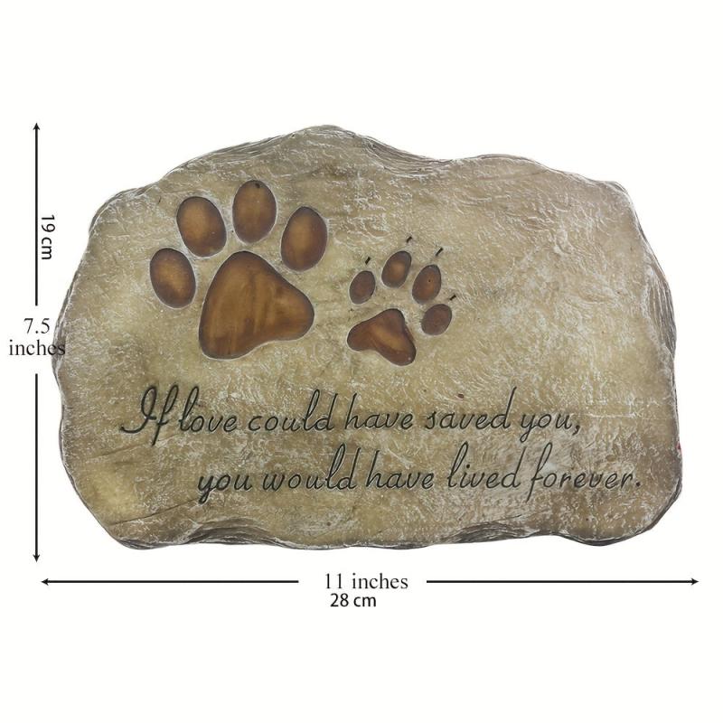 Custom Engraved Dog Memorial Stone - Tribute to Your Beloved Pet