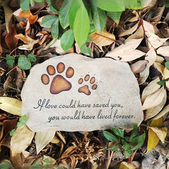 Custom Engraved Dog Memorial Stone - Tribute to Your Beloved Pet
