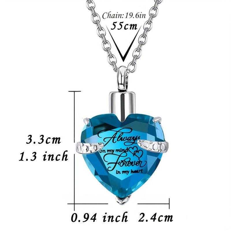 Heart Cremation Jewelry For Pet Ashes - Dog Memorial Pendant - Ashes Necklace