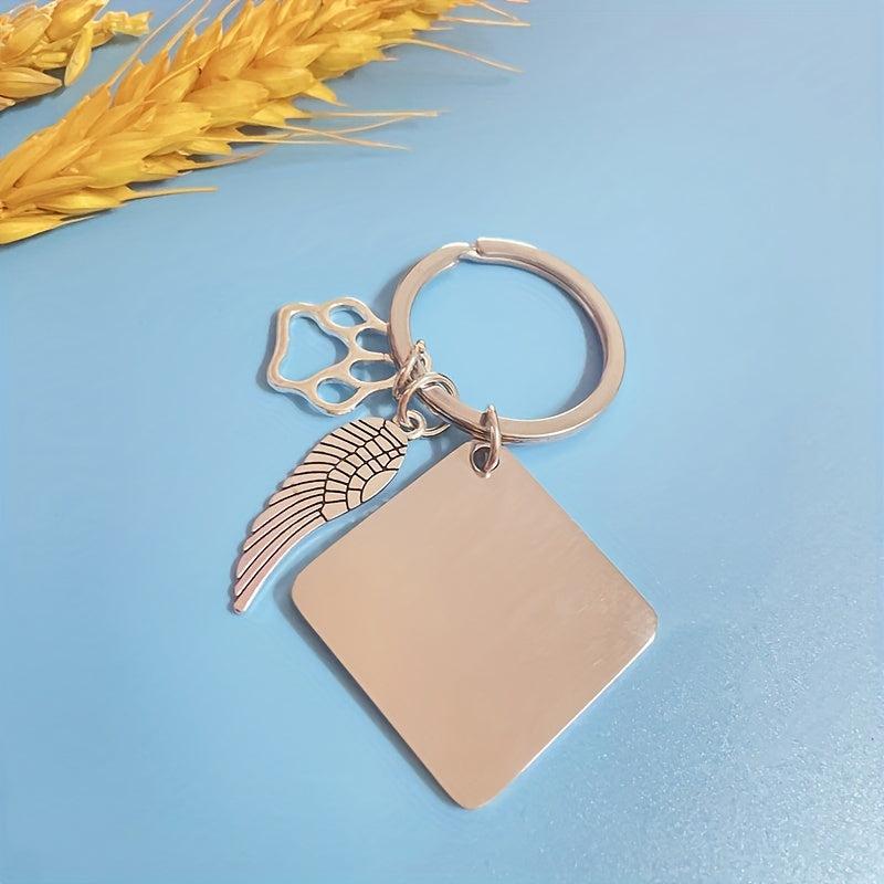 Stainless Steel Dog Memorial Keychain