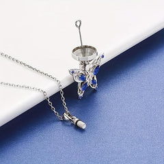 Butterfly Urn Necklace for Dog Ashes Memorial Jewelry Pendant