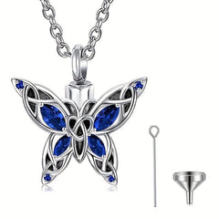 Butterfly Urn Necklace for Dog Ashes Memorial Jewelry Pendant