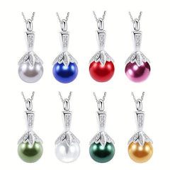 Pearl Urn Necklace Ashes Memorial Cremation Faux Pearl Pendant Jewelry