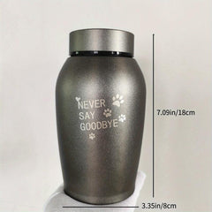 Custom Engraved Metal Pet Urn for Dog Cat Ashes