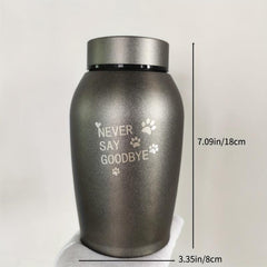 Custom Engraved Metal Pet Urn for Dog Cat Ashes