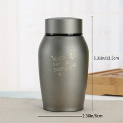 Custom Engraved Metal Pet Urn for Dog Cat Ashes