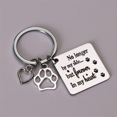 Pet Memorial Keychain for Dog and Cat - Remembrance Gift