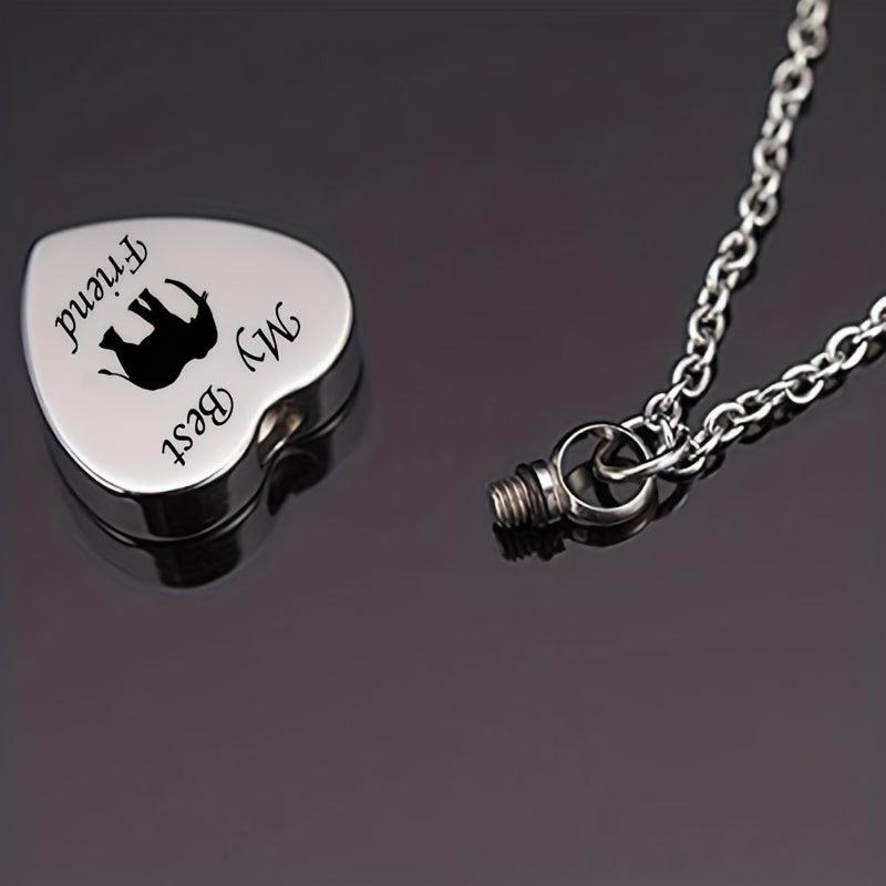Pet Memorial Necklace Heart Pendant for Beloved Dogs and Cats