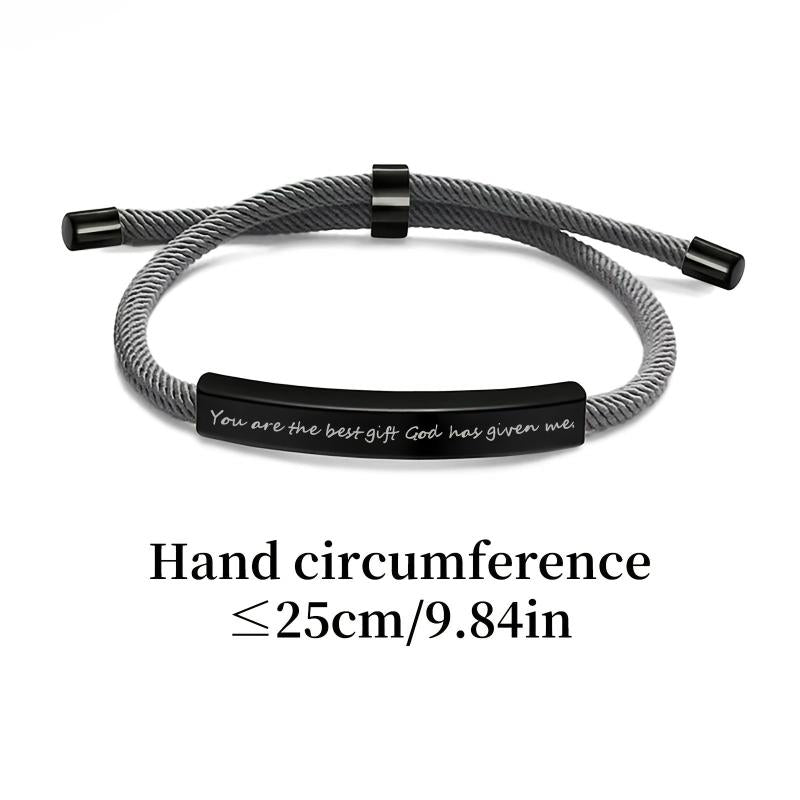 Personalized Stainless Steel Pet Name Bracelet with Engraving