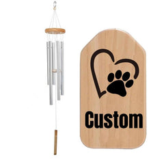 Personalized Cat Dog Memorial Wind Chime Rich Sound Metal Garden Pendant