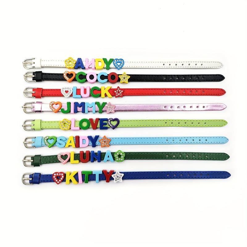 Green Pet Memorial Bracelet, Colorful Letter String Style Bracelet
