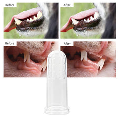 1pc Pet Toothbrush Soft Finger Cover Tooth Brushing Care Tool