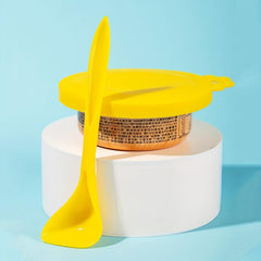 2pcs Pet Food Tin Lids Sealed Cover Spoon Silicone Random Colors