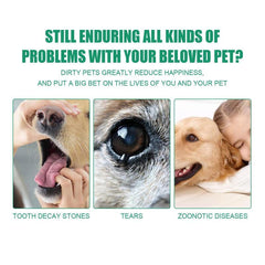 20pcs Pet Teeth Cleaning Disposable Finger Cot Wet Wipes for Cat Dog Oral Care