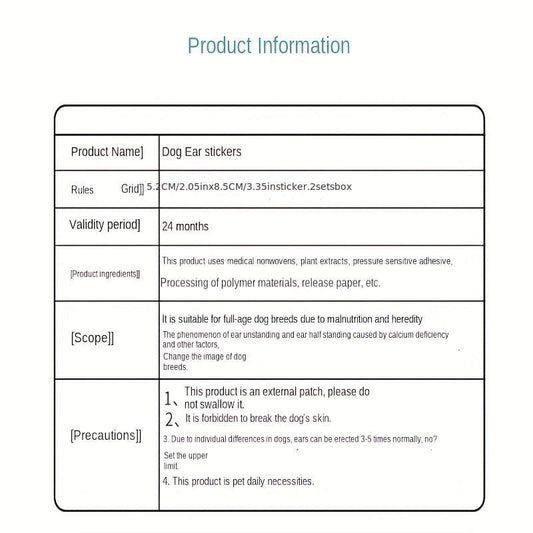 2 Sets Box Dog Ear Stand Sticker Up Support Tools Dog Ear Fixed Correction