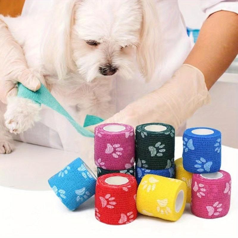 2Pcs Self Adhesive Bandage Wrap Tape for Pets Dogs Cats Horses