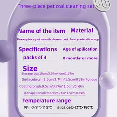Kitten Pet Silicone Toothbrush Cat Brushing Dog Toothpaste