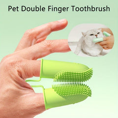 Silicone Fingertip Pet Toothbrush For Dog & Cat