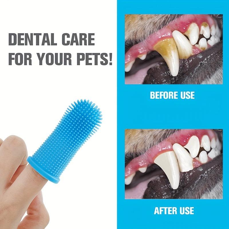 3pcs Silicone Pet Toothbrushes for Cats Dogs Small Animals Teeth Cleaning
