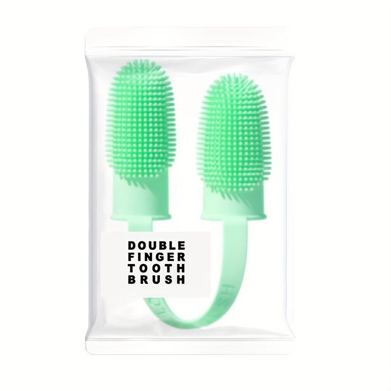 Dog Toothbrush Soft TPR Material Finger Toothbrush Kit