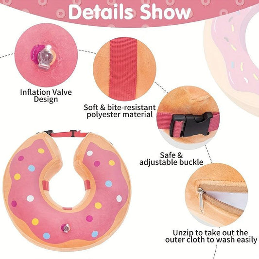 Dog Inflatable Cone Collar Soft Washable Protective Recovery Collar For Dogs