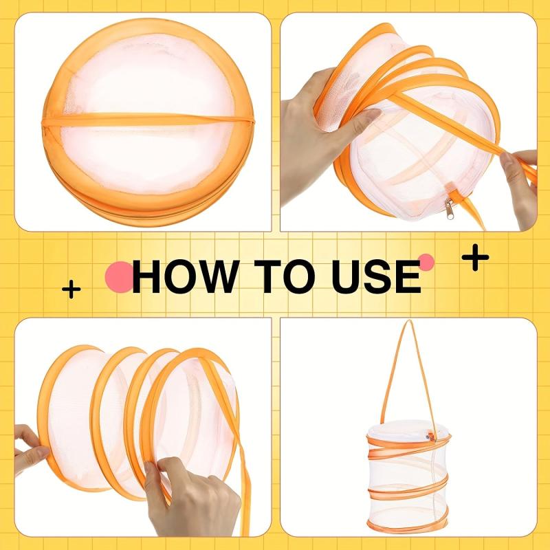 Mini Butterfly Habitat Foldable Popup Terrarium for Butterflies Raising