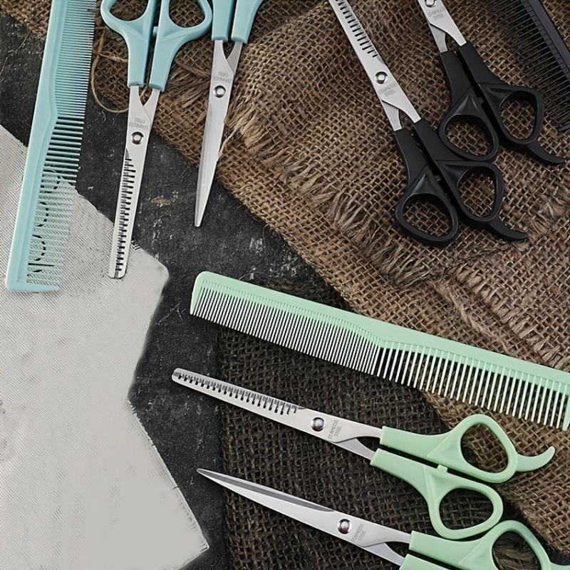 Pet Grooming Scissors Set for Dogs Cats - Thinning, Straight & Curved