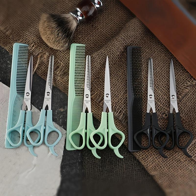 Pet Grooming Scissors Set for Dogs Cats - Thinning, Straight & Curved
