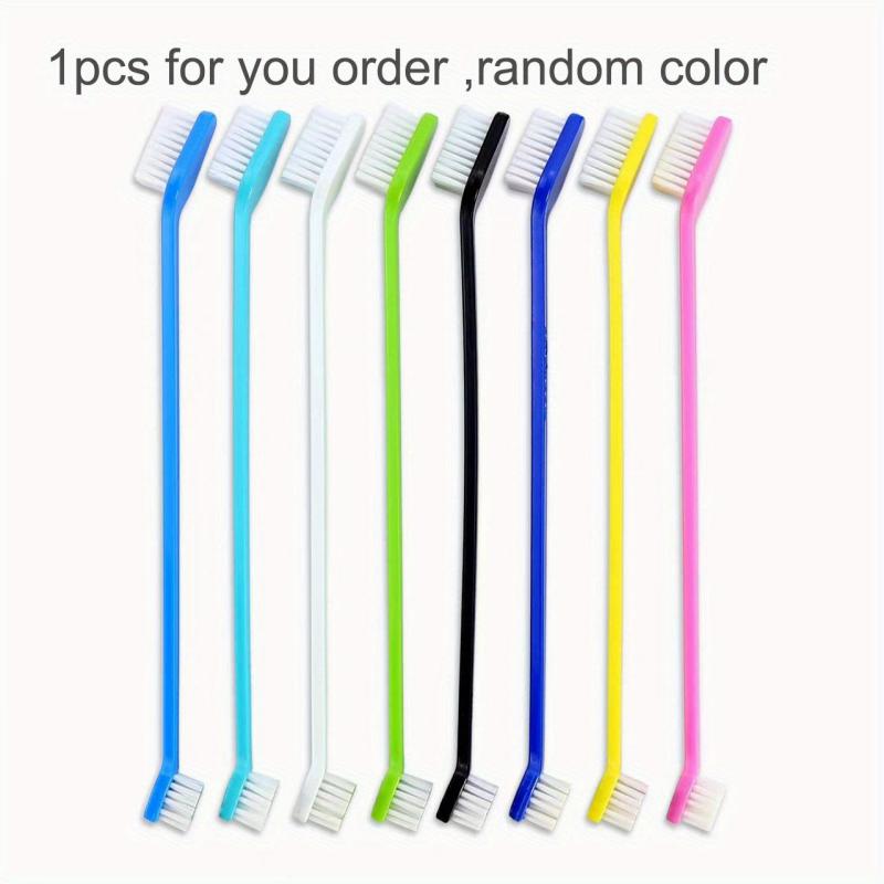 Random Pet Toothbrush For Dogs And Cats Double-Headed Teeth Cleaning Brush