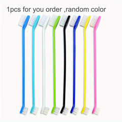 Random Pet Toothbrush For Dogs And Cats Double-Headed Teeth Cleaning Brush