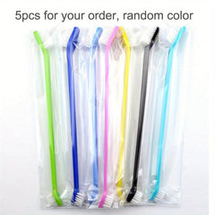 Random Pet Toothbrush For Dogs And Cats Double-Headed Teeth Cleaning Brush