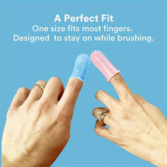 2pcs Dog Finger Toothbrush Soft Silicone Teeth Care Brush