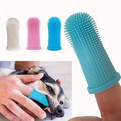 5pcs Soft Silicone Pet Toothbrush 360 Degree Dog Finger Toothbrush
