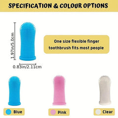 5pcs Soft Silicone Pet Toothbrush 360 Degree Dog Finger Toothbrush