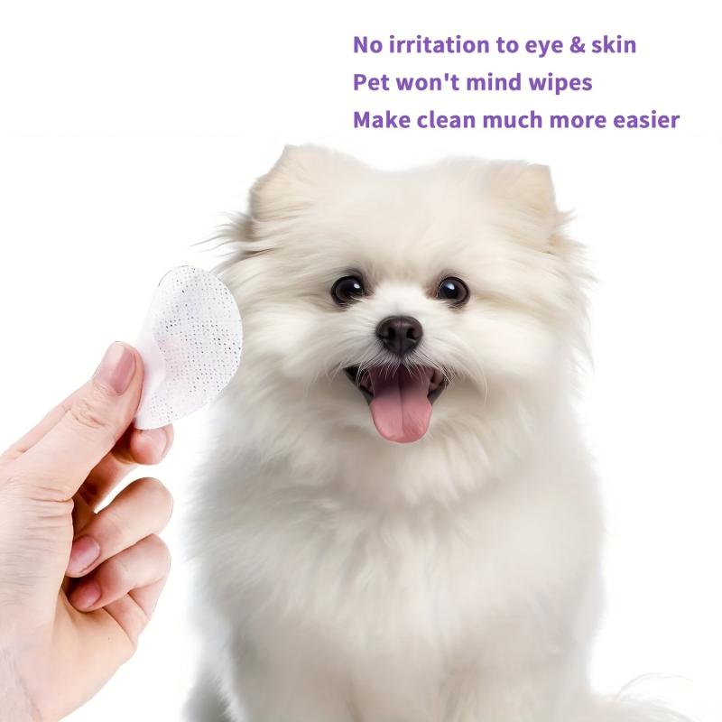 200pcs Pet Eye Cleaning Wipes Tear Stain Remover For Cats