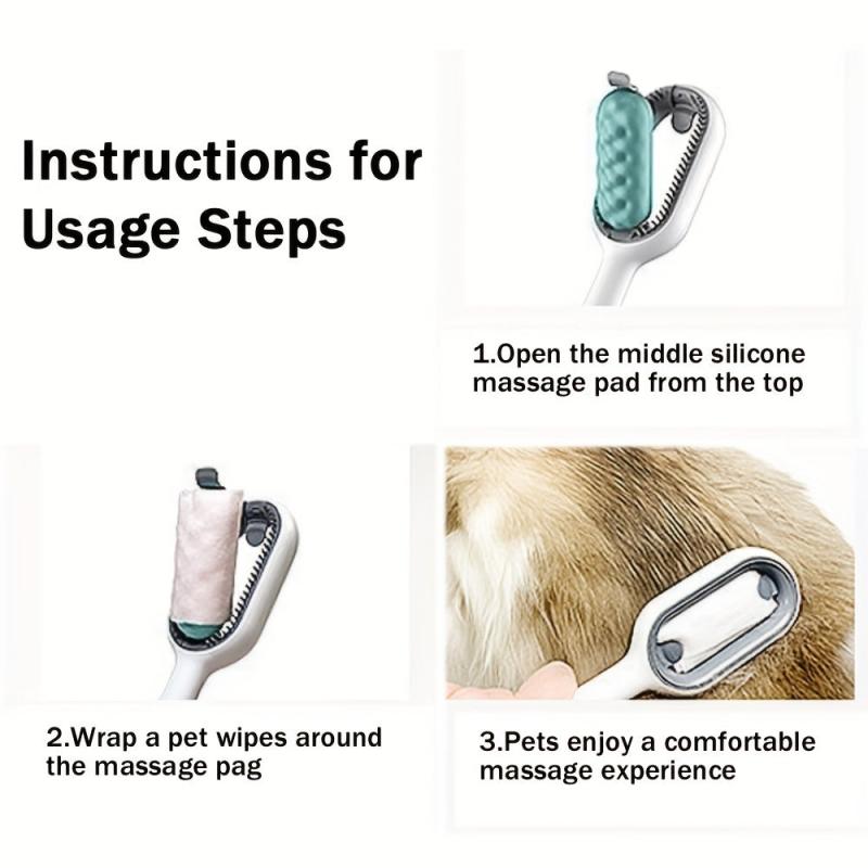 3-In-1 Cat Brushes: Grooming, Massager, Shedding Fur Remover
