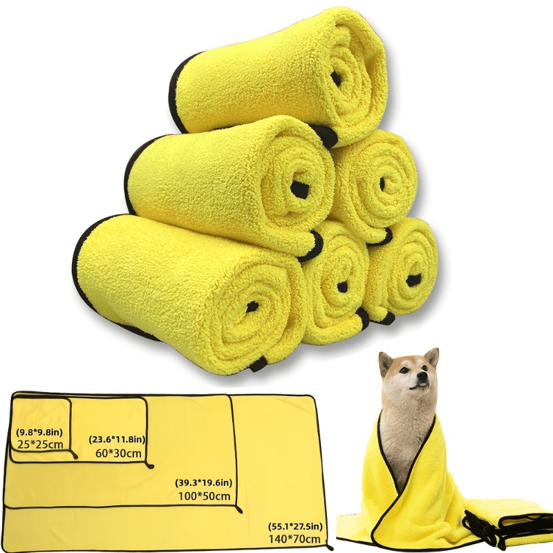 Quick Drying Pet Towels Soft Fiber Water Absorbent Bath Towel For Cat And Dog