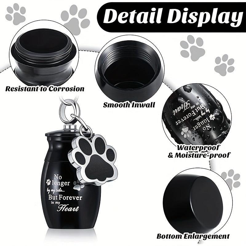 Small Pet Cremation Keychain Keepsake Memorial Jewelry for Dogs Cats
