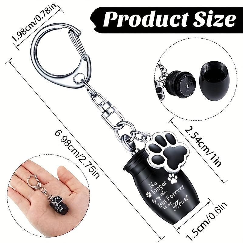 Small Pet Cremation Keychain Keepsake Memorial Jewelry for Dogs Cats