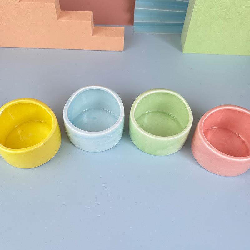 Ceramic Hamster Food Bowl Golden Hamster Feeder