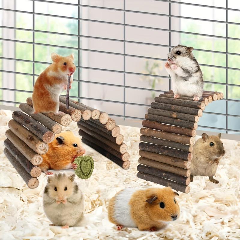 2pcs Hamster Toys Small Pet Toys Hamster Wheel Hamster Cage Accessories