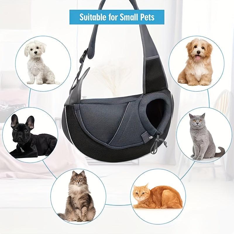 Dog Sling Carrier Breathable Mesh Crossbody Bag For Puppy Travel