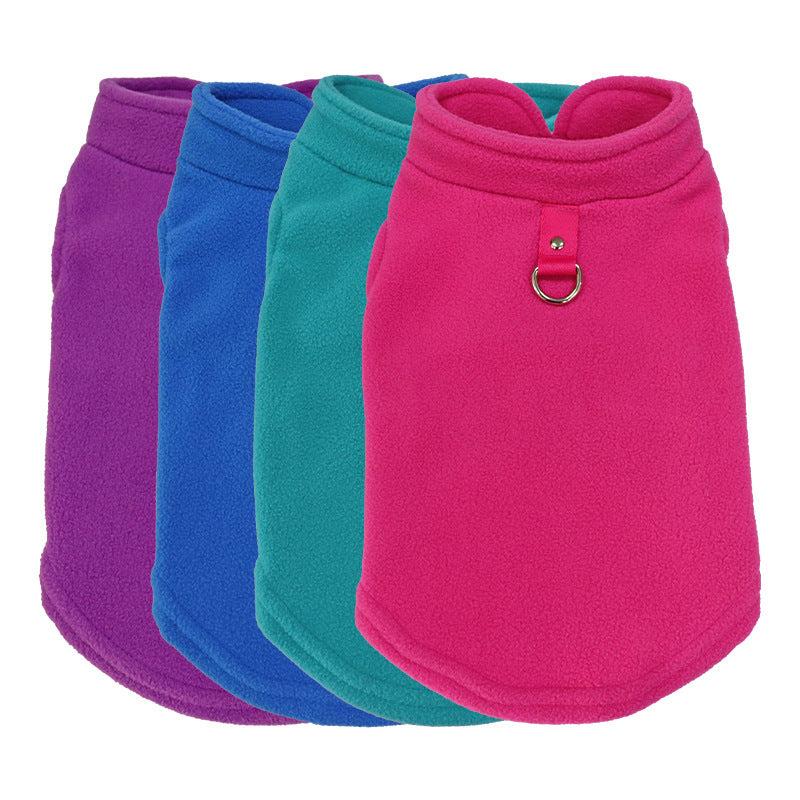 Stay Warm & Stylish This Winter with Fleece Dog Jacket & Leash Attachment