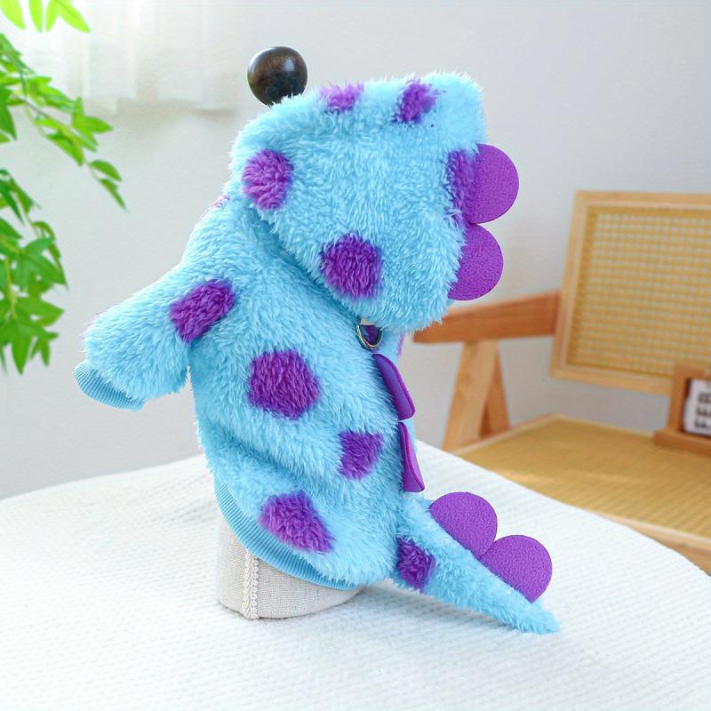 Cozy Velvet Dinosaur Dog Jumpsuit for Autumn/Winter