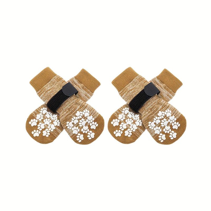 4pcs Waterproof Dog Non slip Socks Breathable Outdoor Accessories