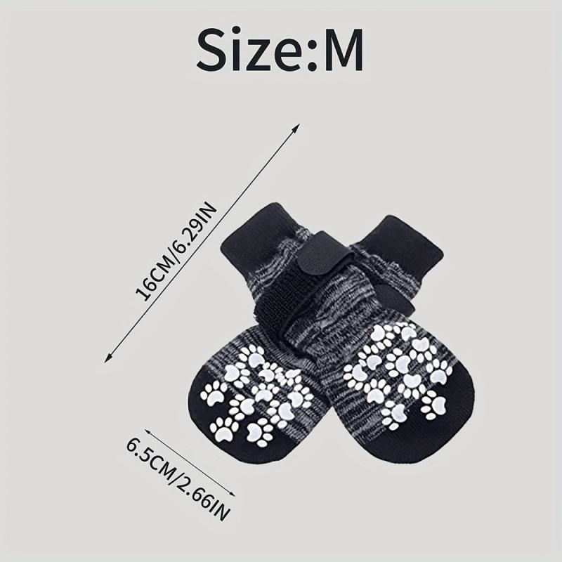 4pcs Waterproof Dog Non slip Socks Breathable Outdoor Accessories