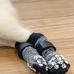 4pcs Waterproof Dog Non slip Socks Breathable Outdoor Accessories